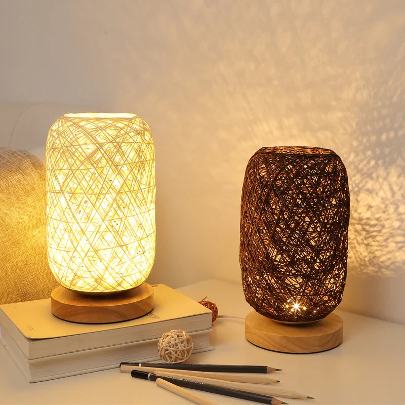 Woodland - Dřevěná stolní lampa Lano