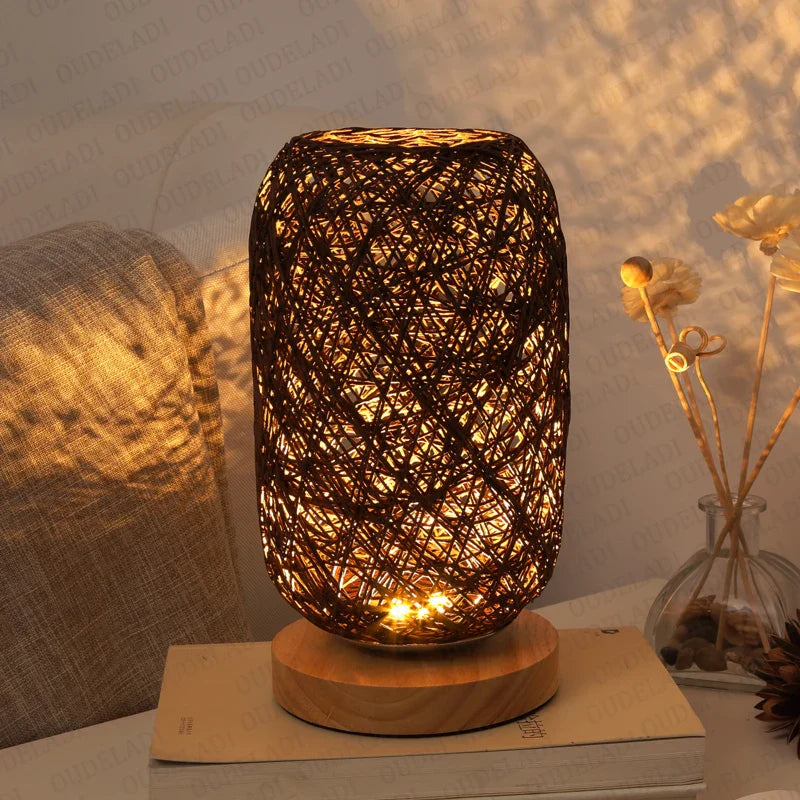 Woodland - Dřevěná stolní lampa Lano
