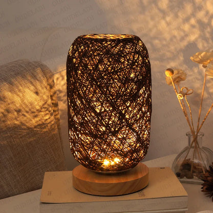 Woodland - Dřevěná stolní lampa Lano