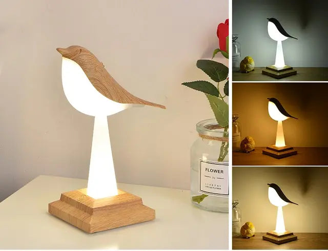 FeatherGlow - Ptačí stolní lampa