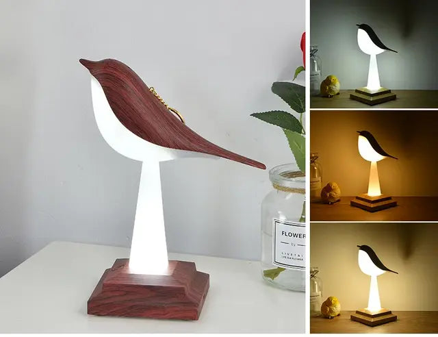 FeatherGlow - Ptačí stolní lampa