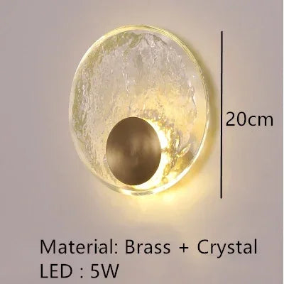 CrystalAura - Elegantní nástěnné svítidlo z kroužkového skla
