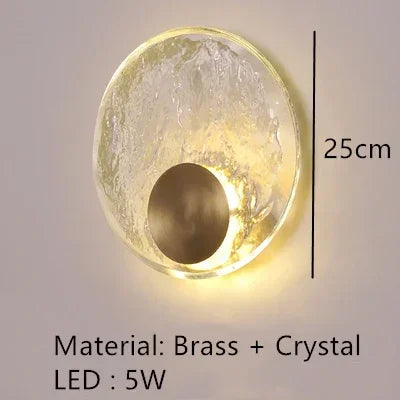 CrystalAura - Elegantní nástěnné svítidlo z kroužkového skla