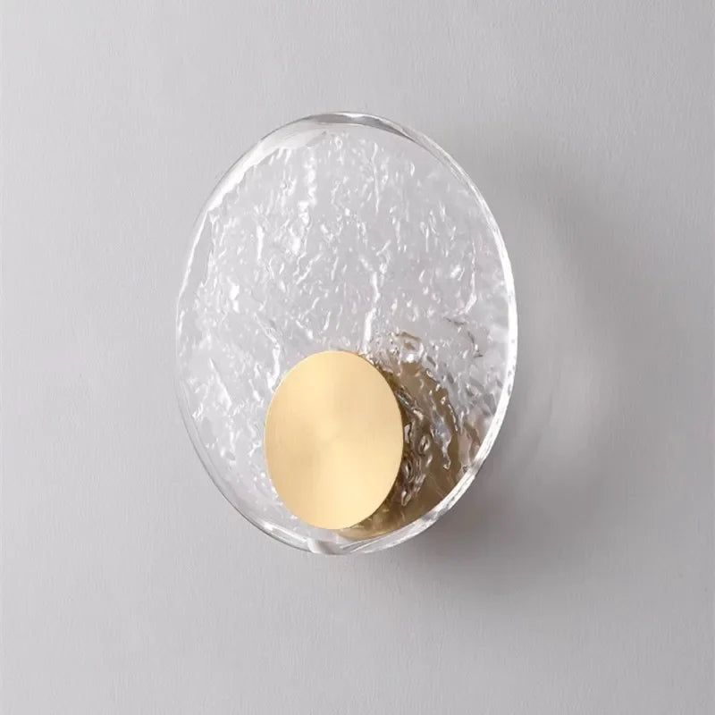 CrystalAura - Elegantní nástěnné svítidlo z kroužkového skla