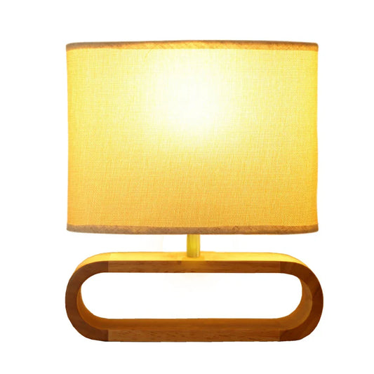 OakGlow - Stolní lampa s dřevěným podstavcem