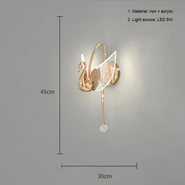 SereneSwan - Nástěnné svítidlo Swan
