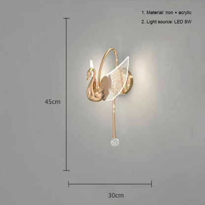 SereneSwan - Nástěnné svítidlo Swan