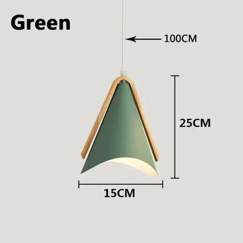 LuxeLuminaire - Moderní závěsná lampa ze železa a dřeva