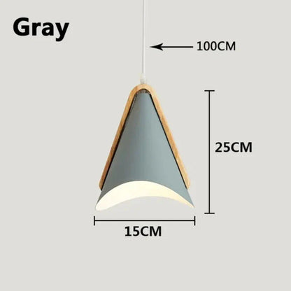 LuxeLuminaire - Moderní závěsná lampa ze železa a dřeva