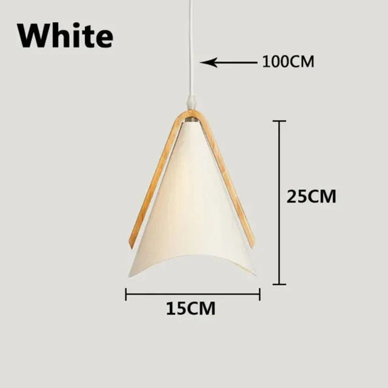 LuxeLuminaire - Moderní závěsná lampa ze železa a dřeva