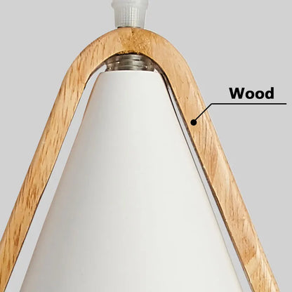 LuxeLuminaire - Moderní závěsná lampa ze železa a dřeva
