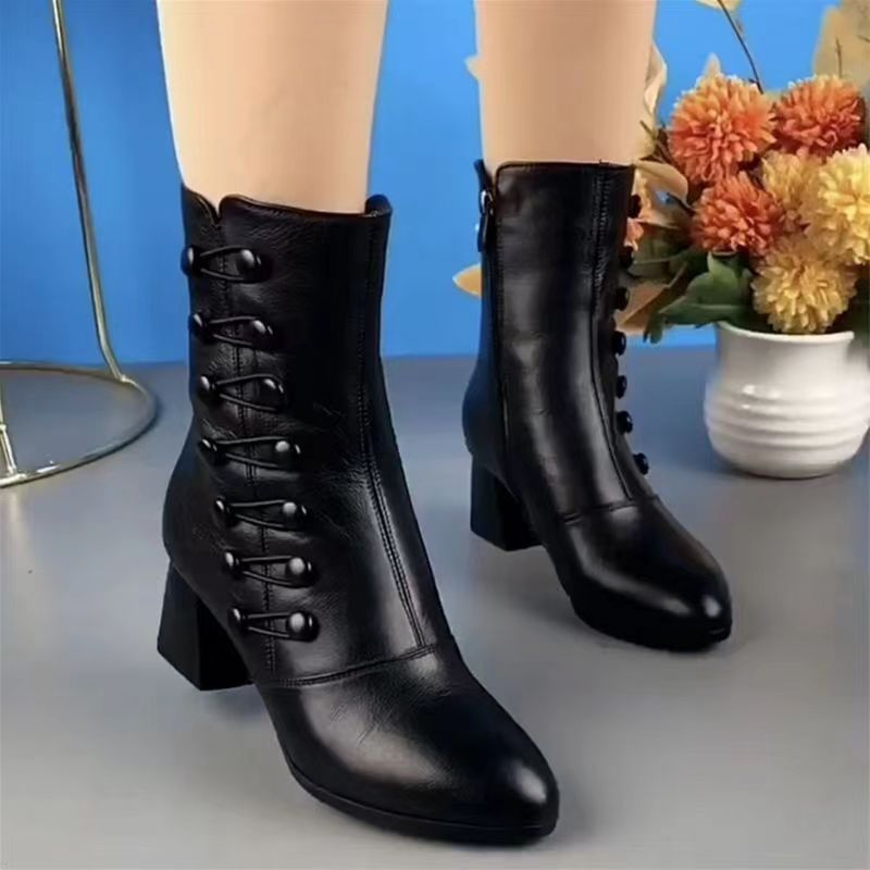 LB | Eleganckie buty z bocznymi guzikami