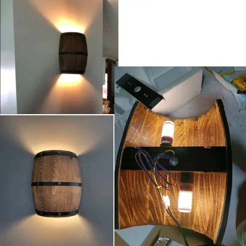 RetroCask - Nástěnné svítidlo Barrel