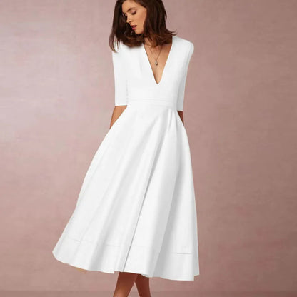 LB | elegancka damska sukienka midi w stylu vintage