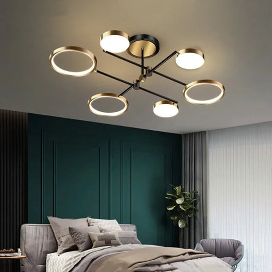 NordicLuxe | Zlatý stropní lustr
