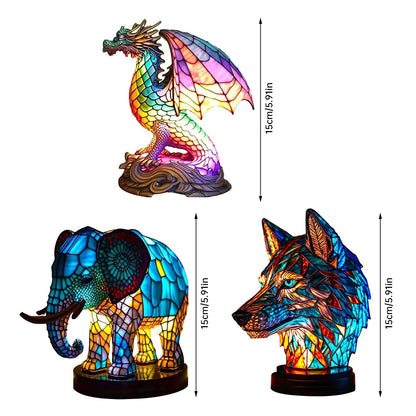 AnimalLustre | Zvířecí vitrážová lampa