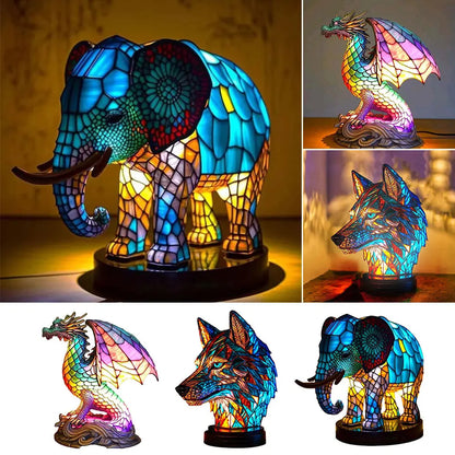AnimalLustre | Zvířecí vitrážová lampa