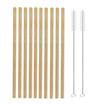 BambooGlow | Přírodní párty brčka s čisticím kartáčkem