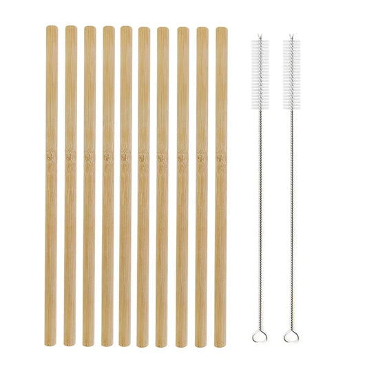 BambooGlow | Přírodní párty brčka s čisticím kartáčkem