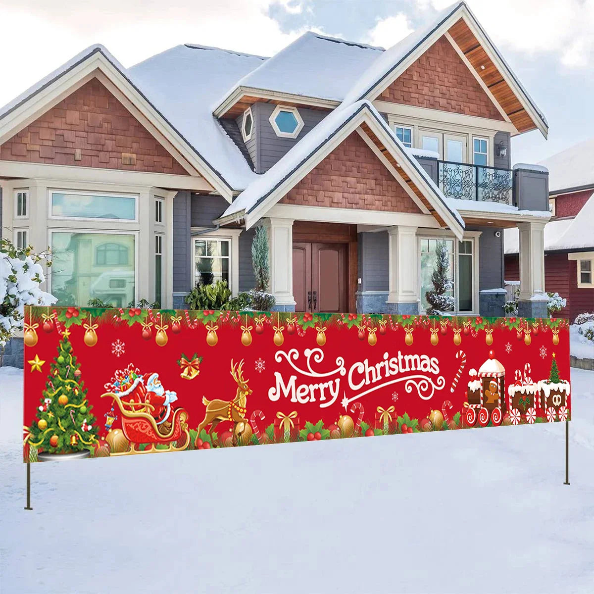 BannerGreetings | Vánoční venkovní bannerová vlajka