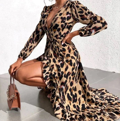 LB | SELAH ���� JESIENNA SUKIENKA MAXI W PANTERKĘ