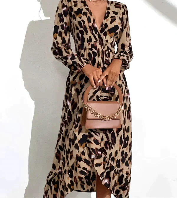 LB | SELAH ���� JESIENNA SUKIENKA MAXI W PANTERKĘ