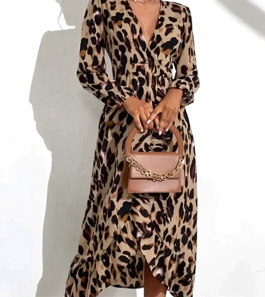 LB | SELAH ���� JESIENNA SUKIENKA MAXI W PANTERKĘ