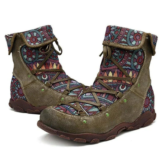 LB | Sznurowane botki boho