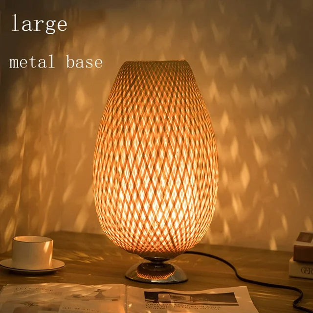 AntiqueBamboo - Vintage bambusová stolní lampa