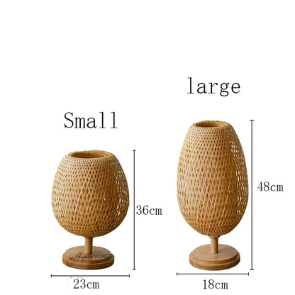 AntiqueBamboo - Vintage bambusová stolní lampa