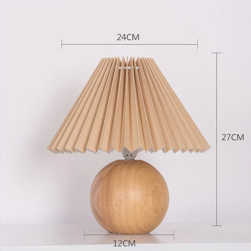 Antique Pleated - Vintage stolní lampa s plisovaným stínidlem