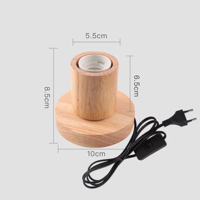 WoodWhimsy - Retro dřevěná dekorativní lampa
