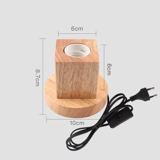 WoodWhimsy - Retro dřevěná dekorativní lampa