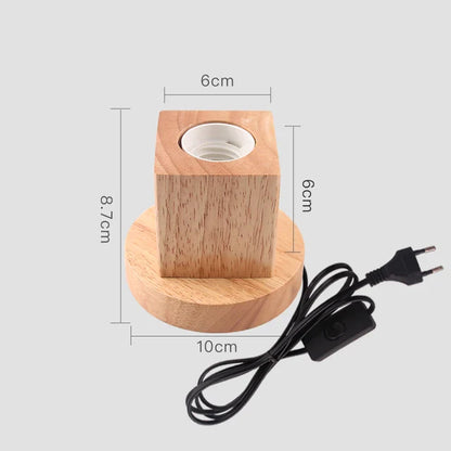 WoodWhimsy - Retro dřevěná dekorativní lampa