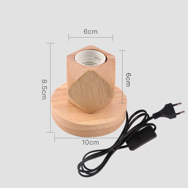 WoodWhimsy - Retro dřevěná dekorativní lampa