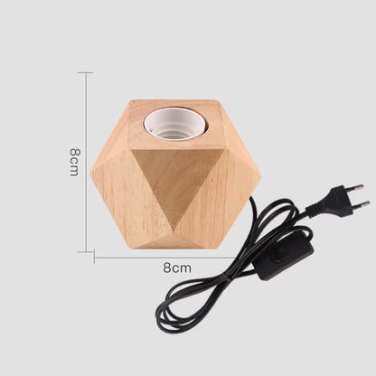 WoodWhimsy - Retro dřevěná dekorativní lampa