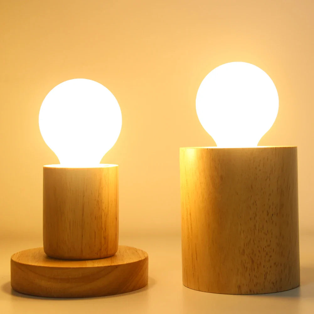 WoodWhimsy - Retro dřevěná dekorativní lampa