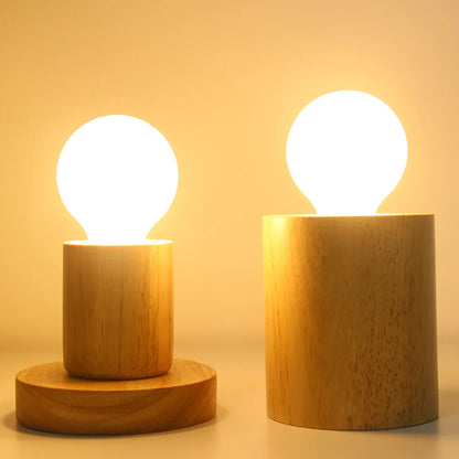 WoodWhimsy - Retro dřevěná dekorativní lampa