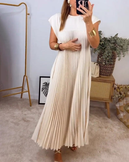 LB | Elegancka plisowana sukienka maxi