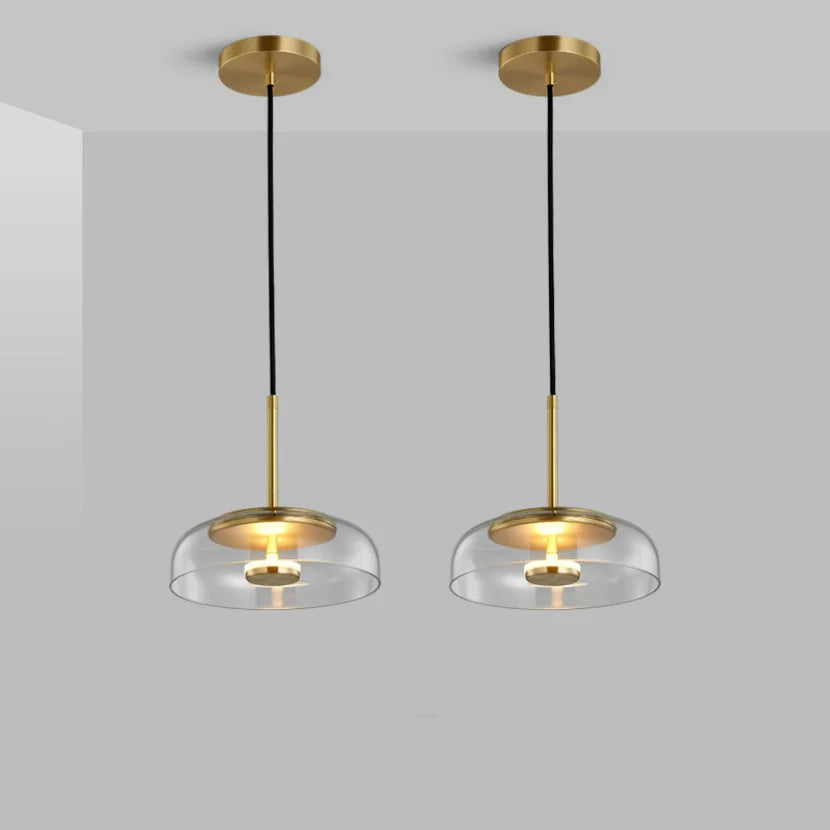 IndustrialLuxe - Geometrické skleněné závěsné svítidlo