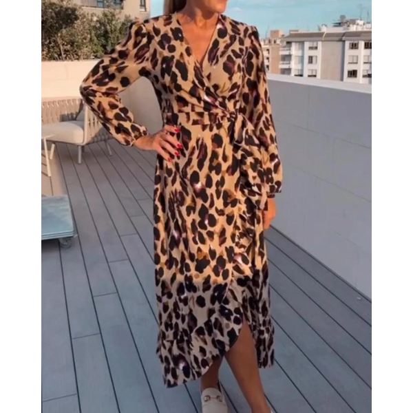 LB | SELAH ���� JESIENNA SUKIENKA MAXI W PANTERKĘ