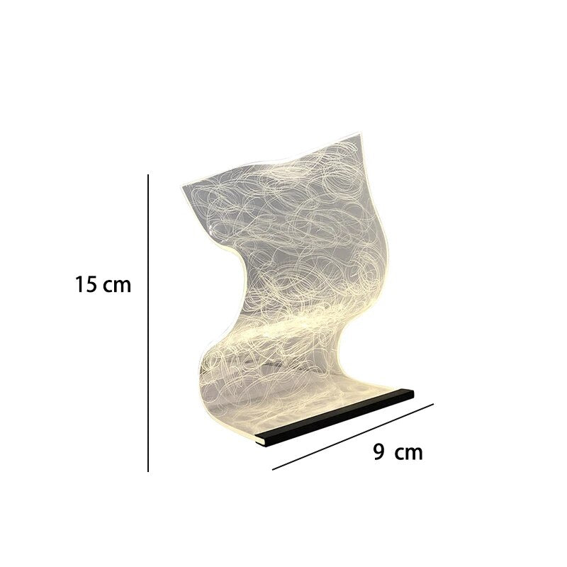 Elegantní akryl - akrylová stolní lampa Led