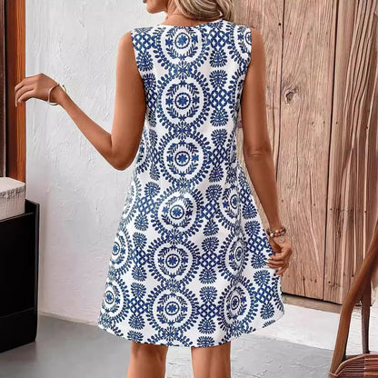 AS | Boho Vintage mini sukienka bez rękawów