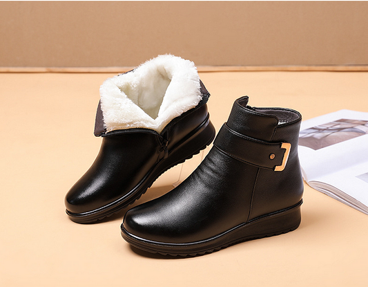 LB buty MW z prawdziwej skóry z metalową klamrą
