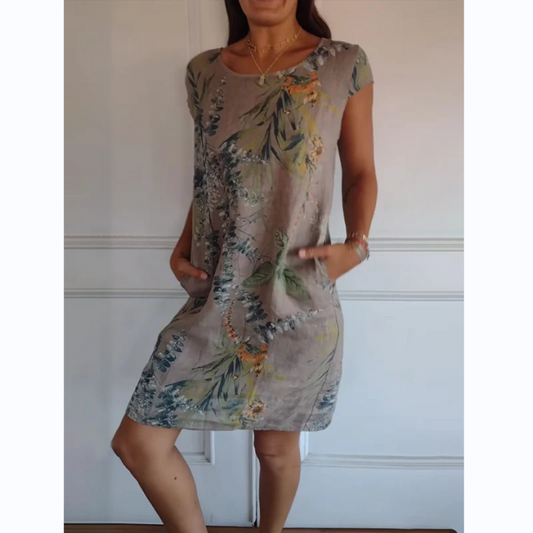 LB | Botaniczna sukienka midi